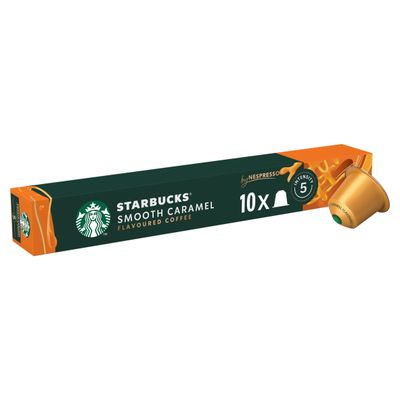 STARBUCKS Smooth Caramel Flavoured Coffee by NESPRESSO Coffee Pods, Blonde Roast, 53g box of 10 - Thumbnail 2