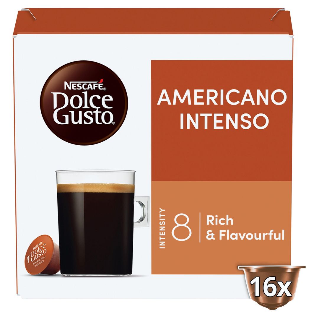 Nescafé Dolce Gusto Americano Intenso Coffee Pods x16 (16 Servings) - Image 1