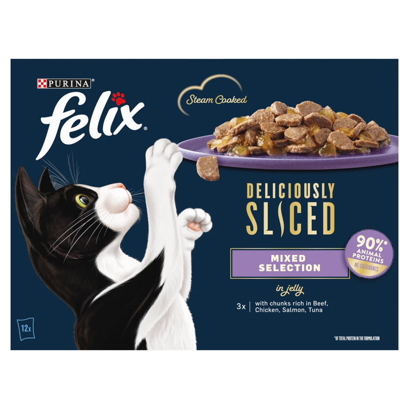Felix Deliciously Sliced Cat Food in Jelly - Fish Selection - Image 1