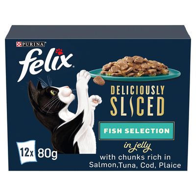 Felix Deliciously Sliced Cat Food in Jelly - Fish Selection - Thumbnail 2