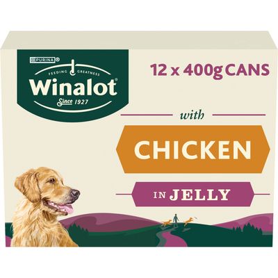 WINALOT Classics Mixed in Jelly Chicken Wet Dog Food 12x400g