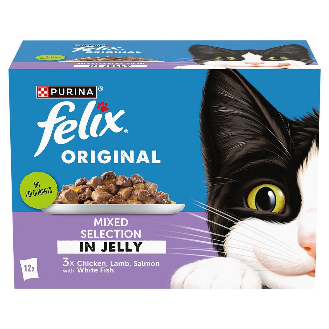 Felix Original Adult Wet Cat Food in Jelly - Mixed Selection / 12 - Image 1
