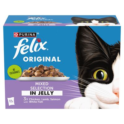Felix Original Adult Wet Cat Food in Jelly - Mixed Selection / 12