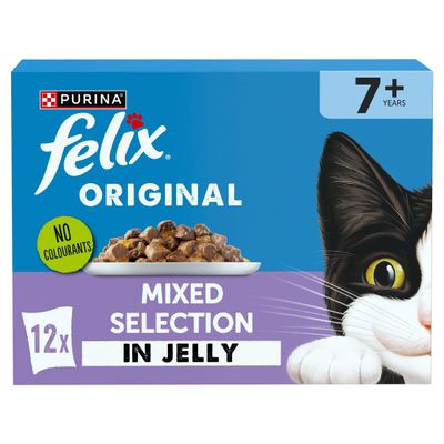 FELIX Original Senior Mixed Selection in Jelly Wet Cat Food 12x85g - Thumbnail 2