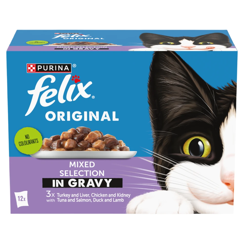 FELIX Original Mixed Selection in Gravy Wet Cat Food 12x85g - Image 1