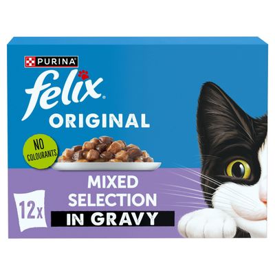 FELIX Original Mixed Selection in Gravy Wet Cat Food 12x85g - Thumbnail 2