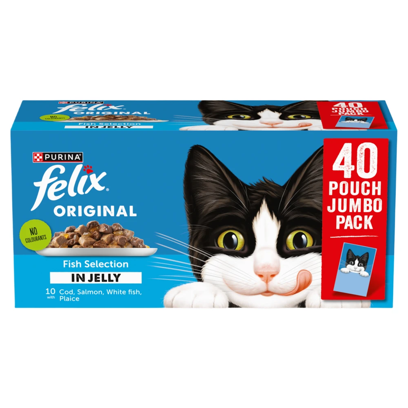 Felix Original Adult Wet Cat Food in Jelly - Fish Selection / 40 - Image 1