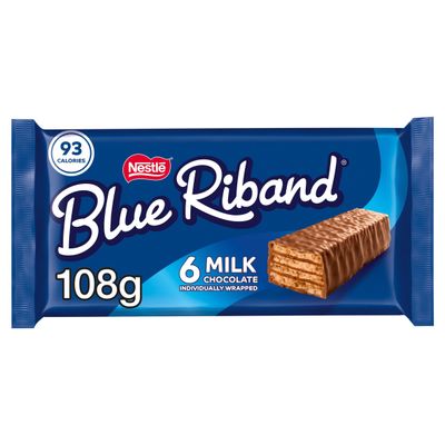 Blue Riband Original Milk Chocolate Wafer Biscuit Bar 6 Pack Multipack 108g