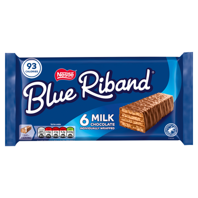 Blue Riband Original Milk Chocolate Wafer Biscuit Bar 6 Pack Multipack 108g - Thumbnail 2