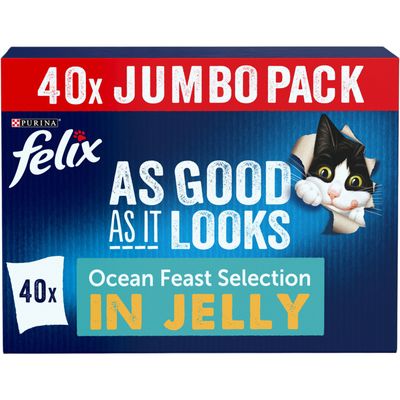 Felix As Good As It Looks Wet Cat Food in Jelly - Ocean Feast Selection / 40 - Thumbnail 2