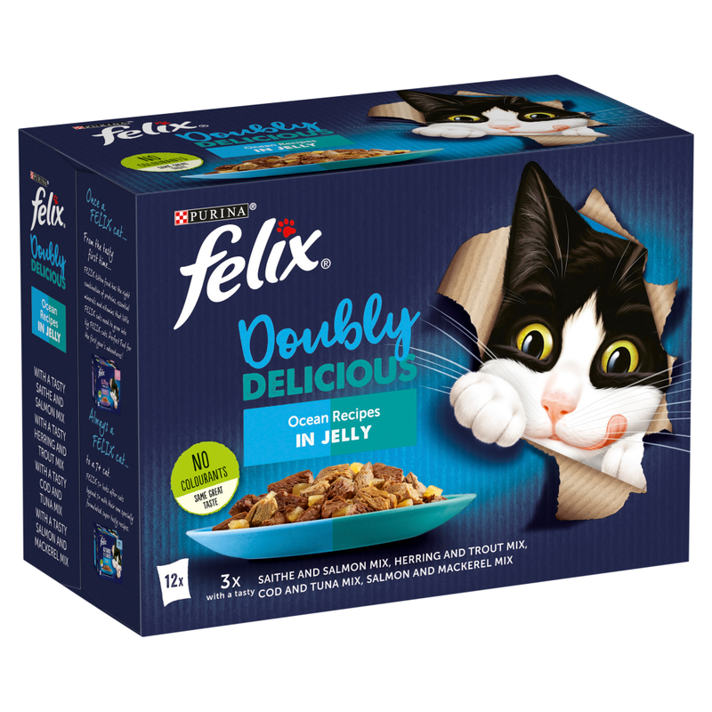 Felix Doubly Delicious Wet Cat Food In Jelly 85g - Ocean Selection in Jelly / 12 - Image 1