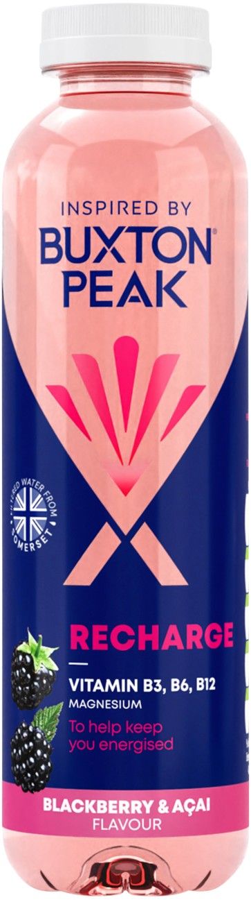 Buxton Peak Recharge Blackberry + Acai Water 400ml Pack of 12 13430176 - Image 1
