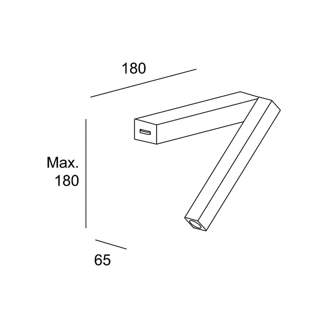 LEDS-C4 Hall Slim wall reading lamp with LED black - Image 1