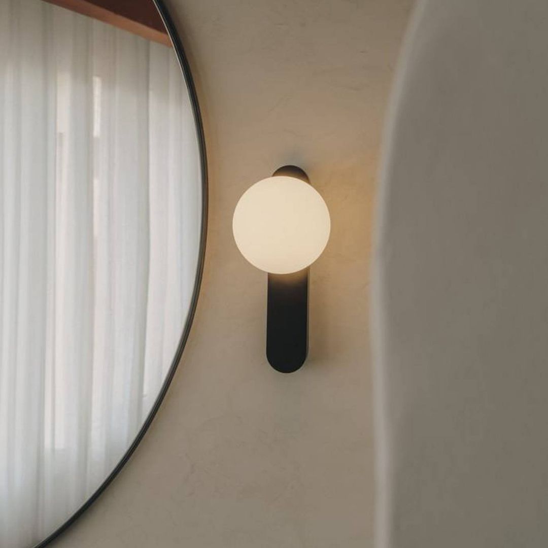 LEDS-C4 LED wall lamp Perlina, black, steel - Image 1