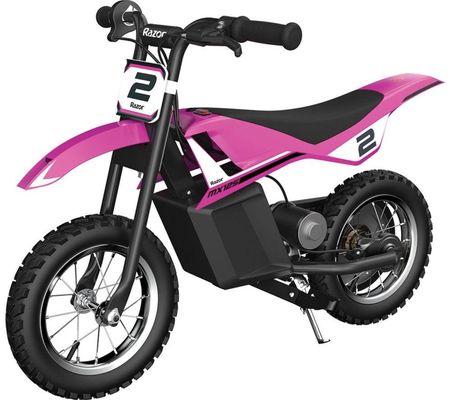 Razor Kids Electric Motorbike MX125 Dirt Rocket Bike for Children 7 plus - Pink