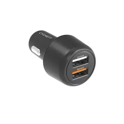 Cygnett CY3680CYCCH mobile device charger Universal Black Cigar lighter Fast charging Auto - Thumbnail 2