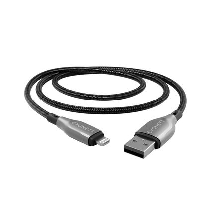 Armoured Lightning To USB-A Cable - Black 2m