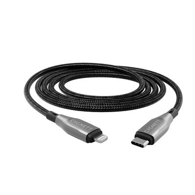 Armoured Lightning To USB-C Cable - Black 50cm