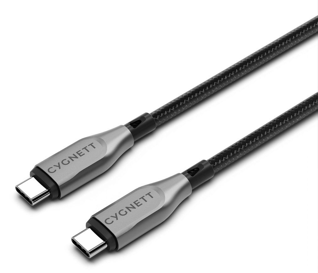 Armoured USB-C To USB-C (USB 2.0) Cable - Black 50cm - Image 1
