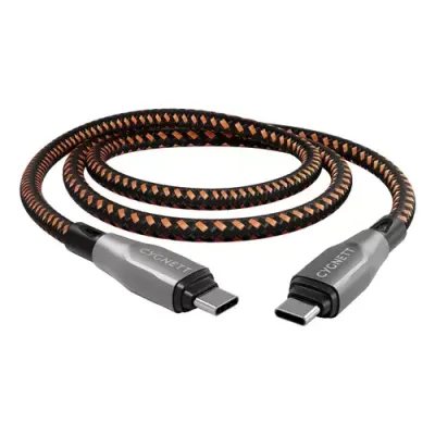 Cygnett CY4711PCTYC USB cable 1 m USB C Black, Orange - Thumbnail 2
