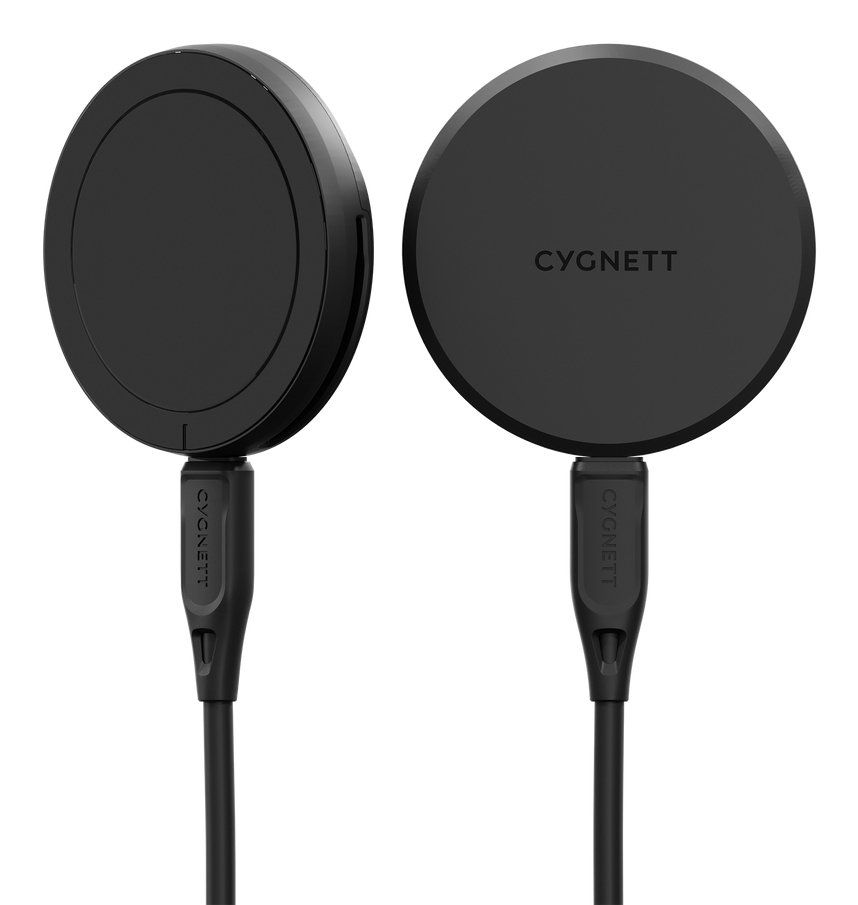 Cygnett ChargePuck Qi2.0 Headphones, Smartphone Black USB Wireless charging Fast charging Indoor - Image 1
