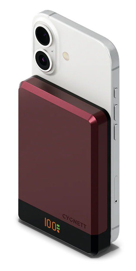 Cygnett MagSlim 10000 mAh Wireless charging Cherry colour - Image 1