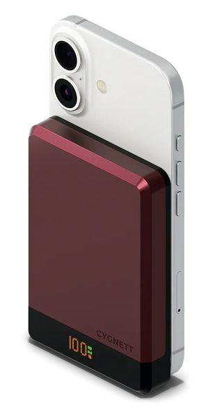 Cygnett MagSlim 10000 mAh Wireless charging Cherry colour