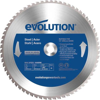 Evolution Mild Steel Cutting Saw Blade 355mm 66T 25.4mm