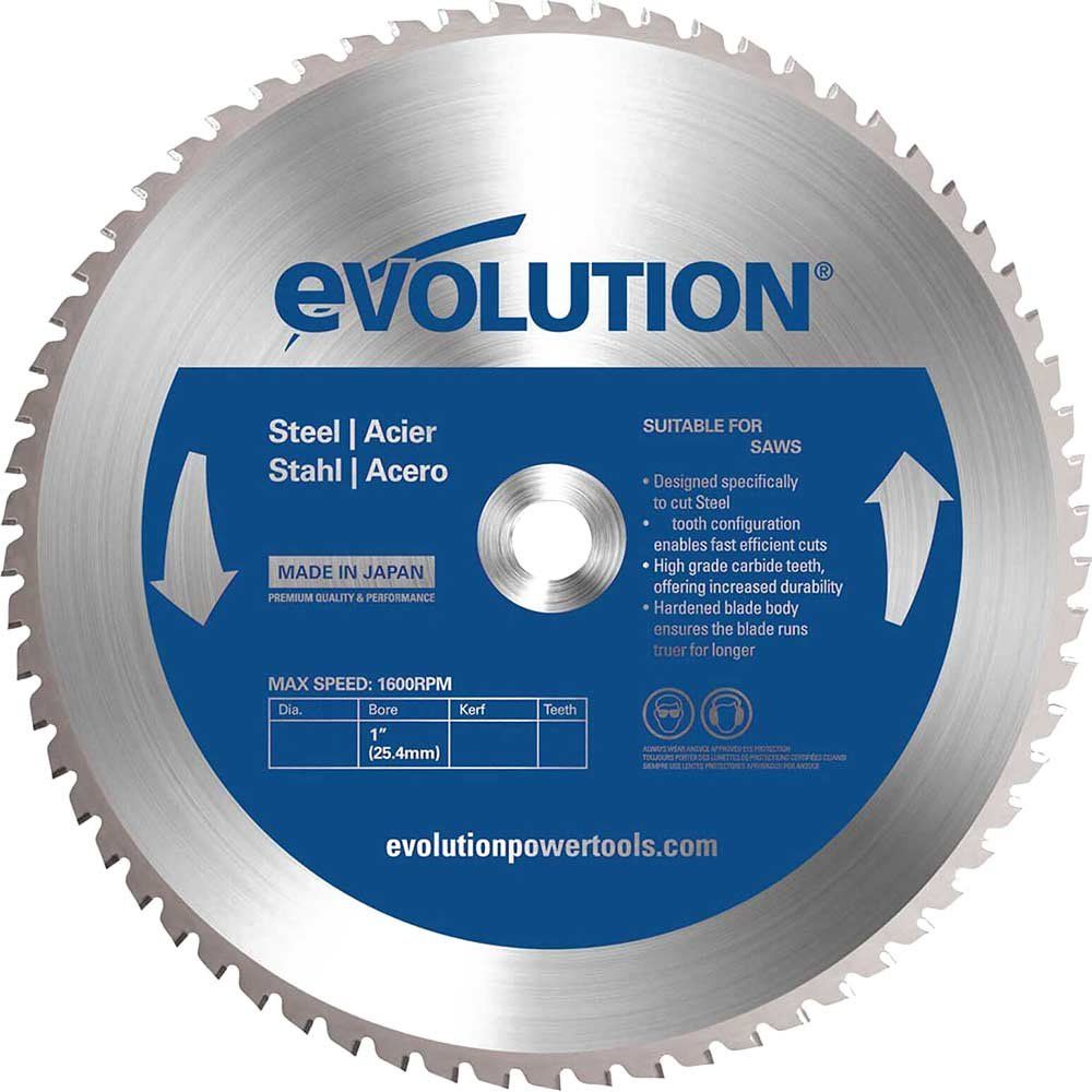 Evolution Mild Steel Cutting Saw Blade 255mm 52T 25.4mm - Image 1