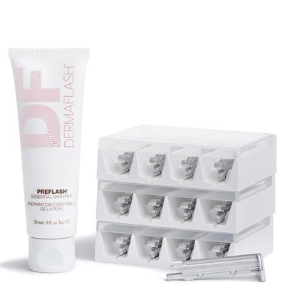 DERMAFLASH The Essentials and Sonic Dermaplaning Refill Kit (Various Options) - 12 Week Supply