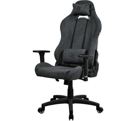 AROZZI Torretta Soft Fabric Gaming Chair - Dark Grey, Silver/Grey