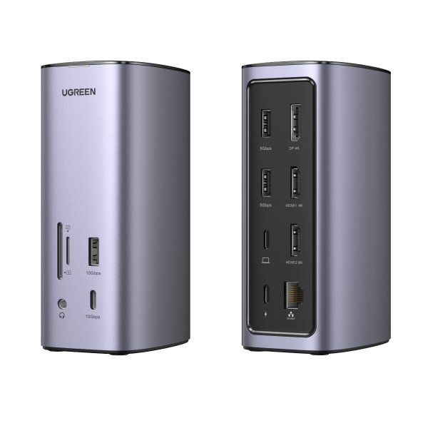 Ugreen USB-C Docking Station 12-in-1 Wired Silver - Image 1