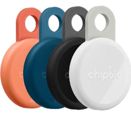 CHIPOLO RSO.0000008 Loop Bluetooth Tag - Pack of 4, Standard Mix, Blue,Black,Silver/Grey,Orange,White