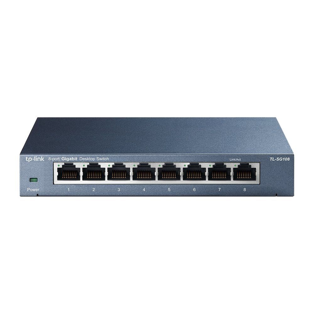 TP-Link TL-SG108 network switch Unmanaged L2 Gigabit Ethernet (10/100/1000) Black - Image 1
