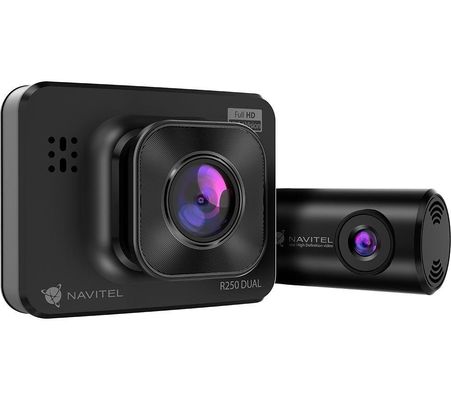 Navitel R250 Dual 1080p Front and Rear Dash Cam - Black