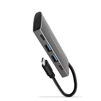 Axagon HMC-4G2 USB 3.2 Gen 2 10 Gbps hub, 2x USB-A, 2x USB-C, 13cm USB-C cable - Thumbnail 2