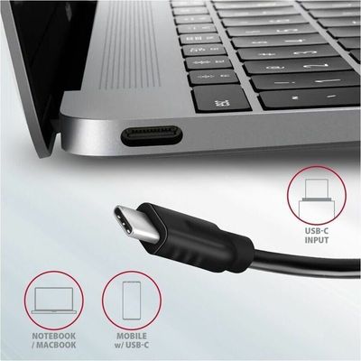 Axagon HMC-5G2 USB 10Gbps hub, 2x USB-A, 2x USB-C, HDMI 4k/60Hz, PD 100W, USB-C cable
