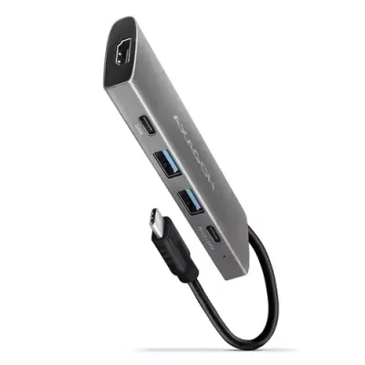 Axagon HMC-5G2 USB 10Gbps hub, 2x USB-A, 2x USB-C, HDMI 4k/60Hz, PD 100W, USB-C cable - Thumbnail 2