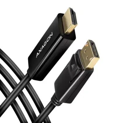 Axagon RVD-HI14C2 DisplayPort -> HDMI 1.4 cable 1.8m, 4K/30Hz - Thumbnail 2