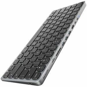 Axagon HMC-KB-US, USB 5Gbps hub w. keyboard, HDMI 4K/60Hz, 3x USB-A, SD/mSD, audio, PD 100, US layout