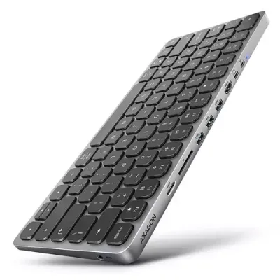 Axagon HMC-KB-US, USB 5Gbps hub w. keyboard, HDMI 4K/60Hz, 3x USB-A, SD/mSD, audio, PD 100, US layout - Thumbnail 2