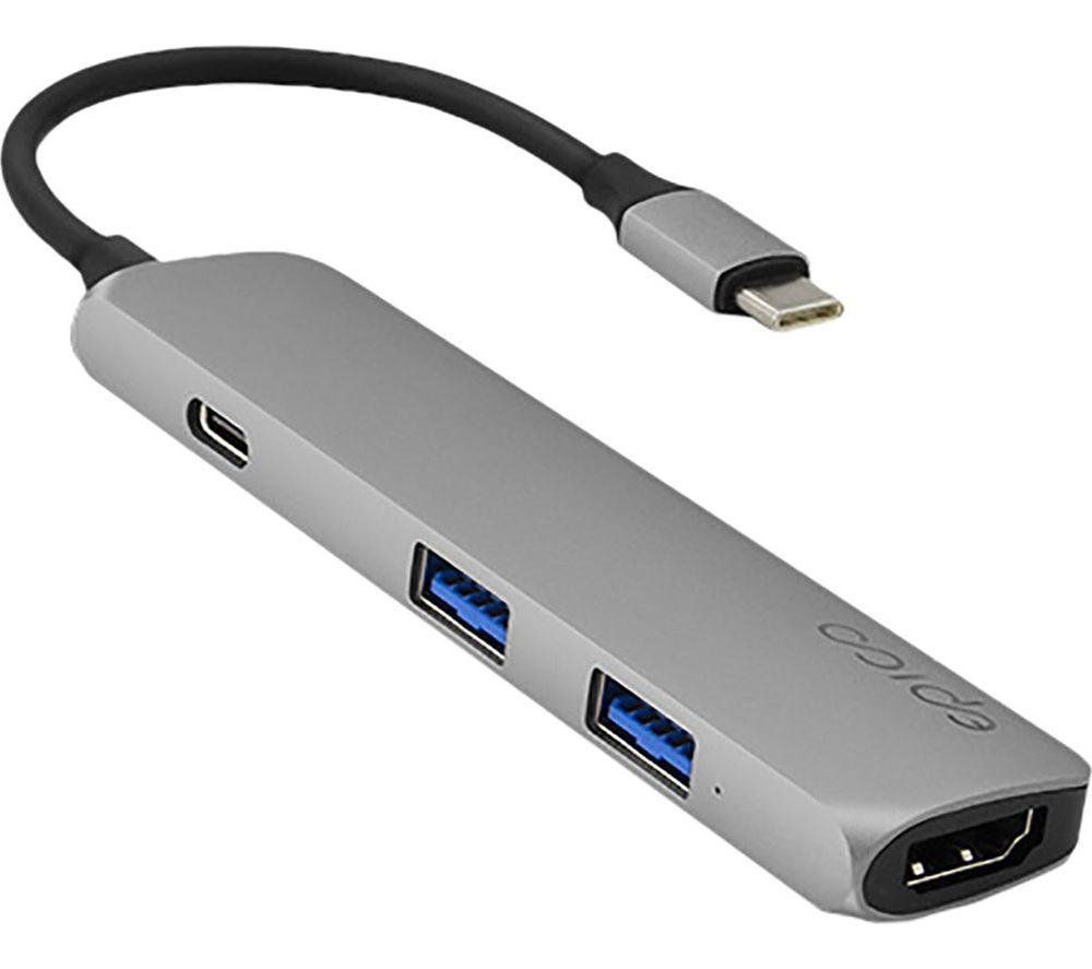 Epico 9915111900012 laptop dock/port replicator USB 3.2 Gen 1 (3.1 Gen 1) Type-C Black, Grey - Image 1