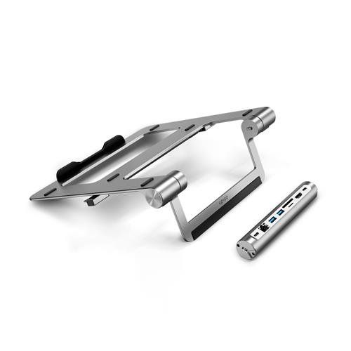 Epico USB-C Hub Multiport 8in1 Silver - Image 1