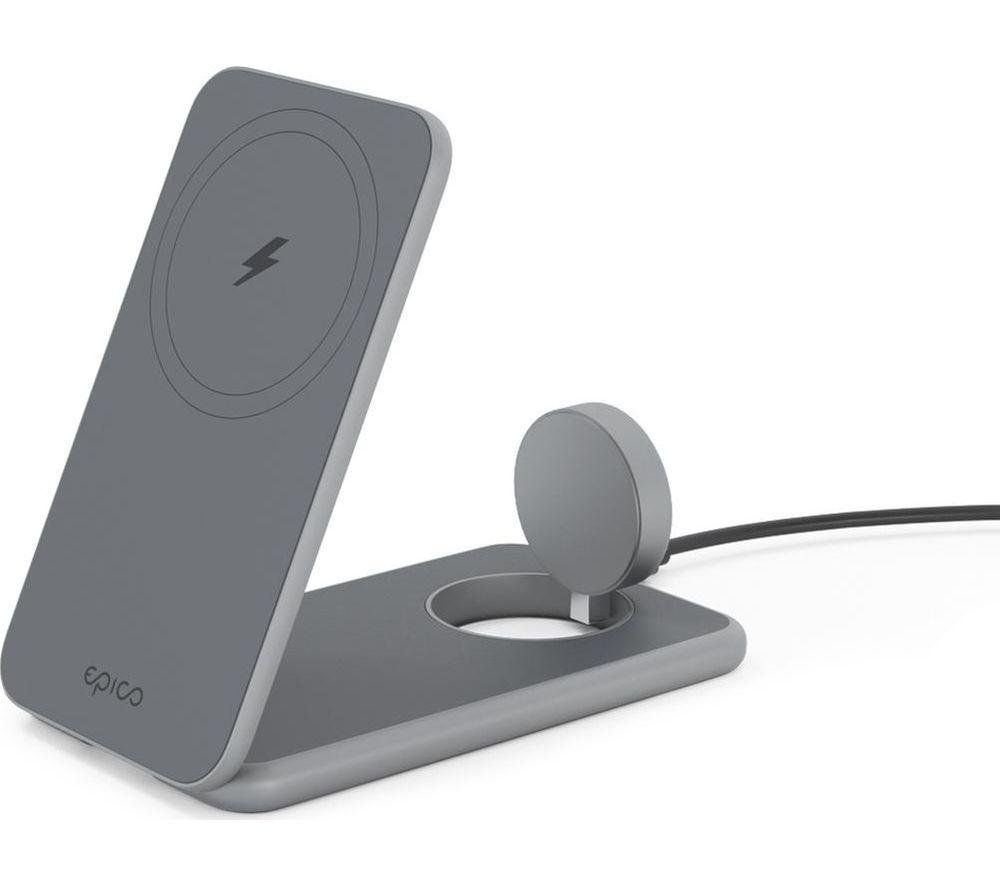 EPICO Mag Foldable Qi Wireless Charging Pad, Silver/Grey - Image 1