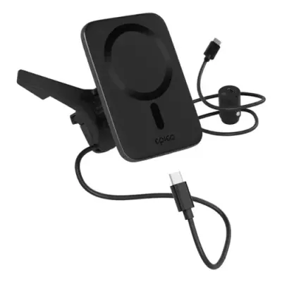 Epico 9915101300252 mobile device charger Smartphone Black USB Wireless charging Auto - Thumbnail 2