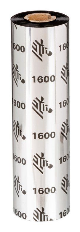 Zebra 1600 Wax thermal ribbon 450 m Black - Image 1