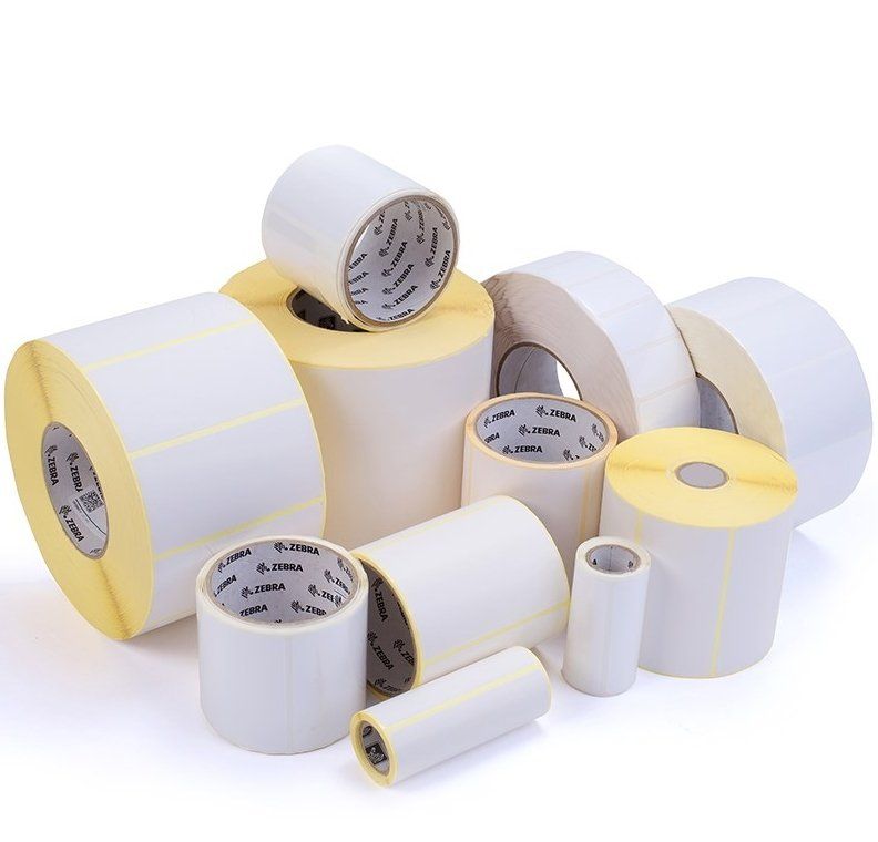 Zebra 3004158 printer label White Self-adhesive printer label - Image 1