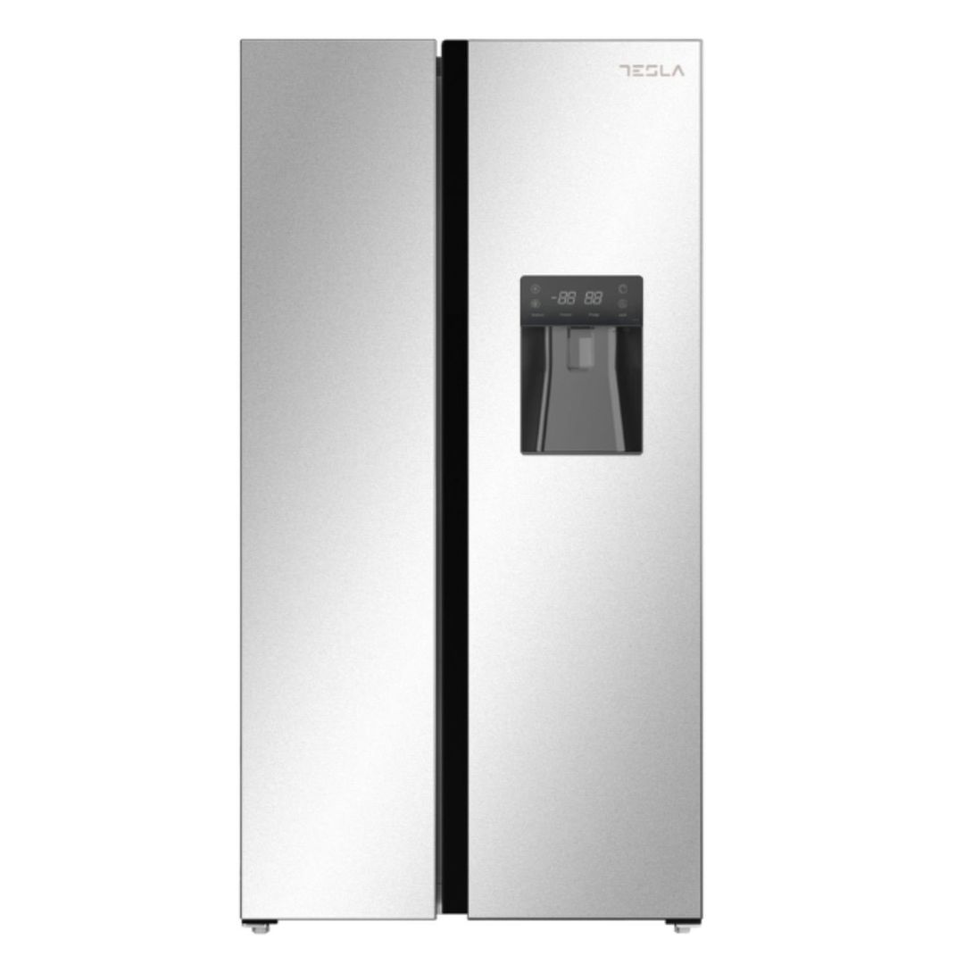 Tesla 582 Litres Side-By-Side American Fridge Freezer - Inox - Image 1