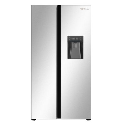 Tesla 582 Litres Side-By-Side American Fridge Freezer - Inox
