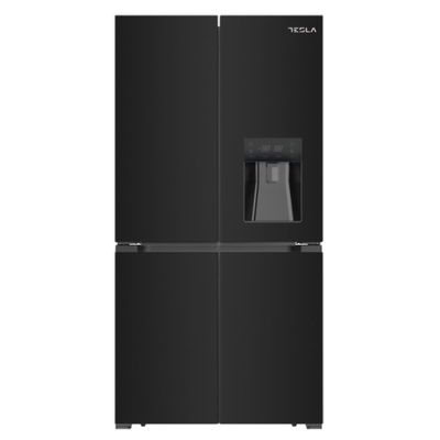 Tesla T560FDB Four Door Fridge Freezer With Water Dispenser Non Plumbed - BLACK